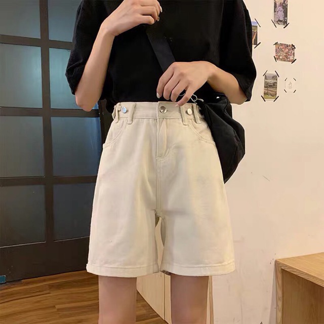 Quần Short Cạp Cao Sắn Gấu_C3