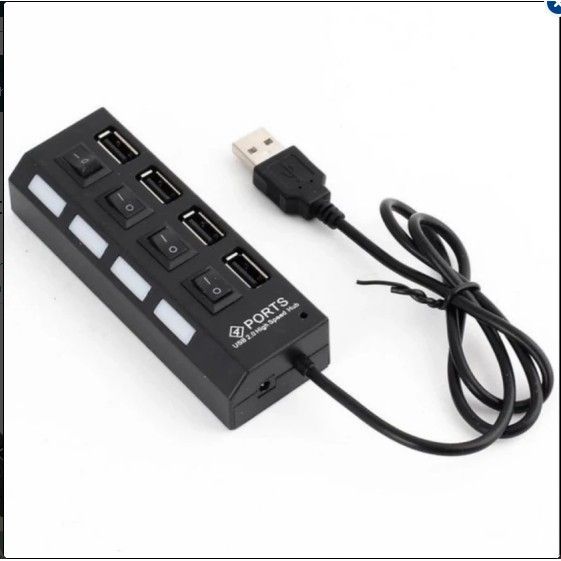 Hub usb 4 port có công tắc và đèn led