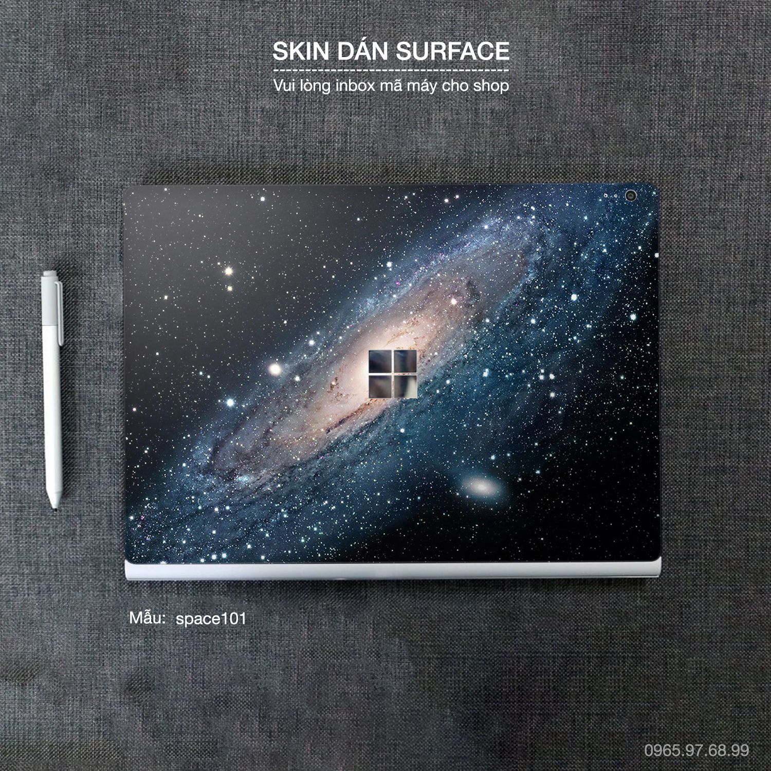 Decal Skin dán Surface Pro / Laptop / Go / Book mẫu không gian (inbox mã máy cho shop)