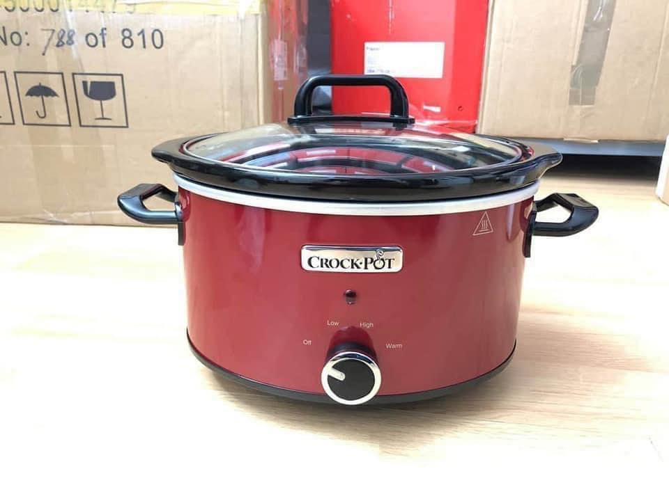 Nồi Nấu Chậm Crock Pot Đỏ 3.5L