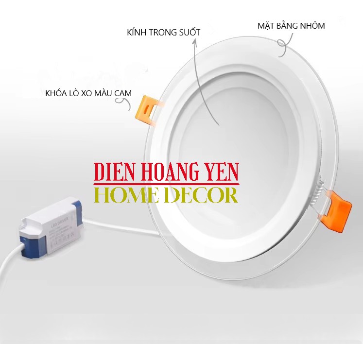 12W 9W Glass Recessed Led Ceiling Light with Beautiful Design and Bright Glass Border