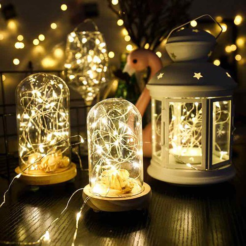 Dây đèn Led fairylight ,dây đèn đom đóm 2 mét dùng pin