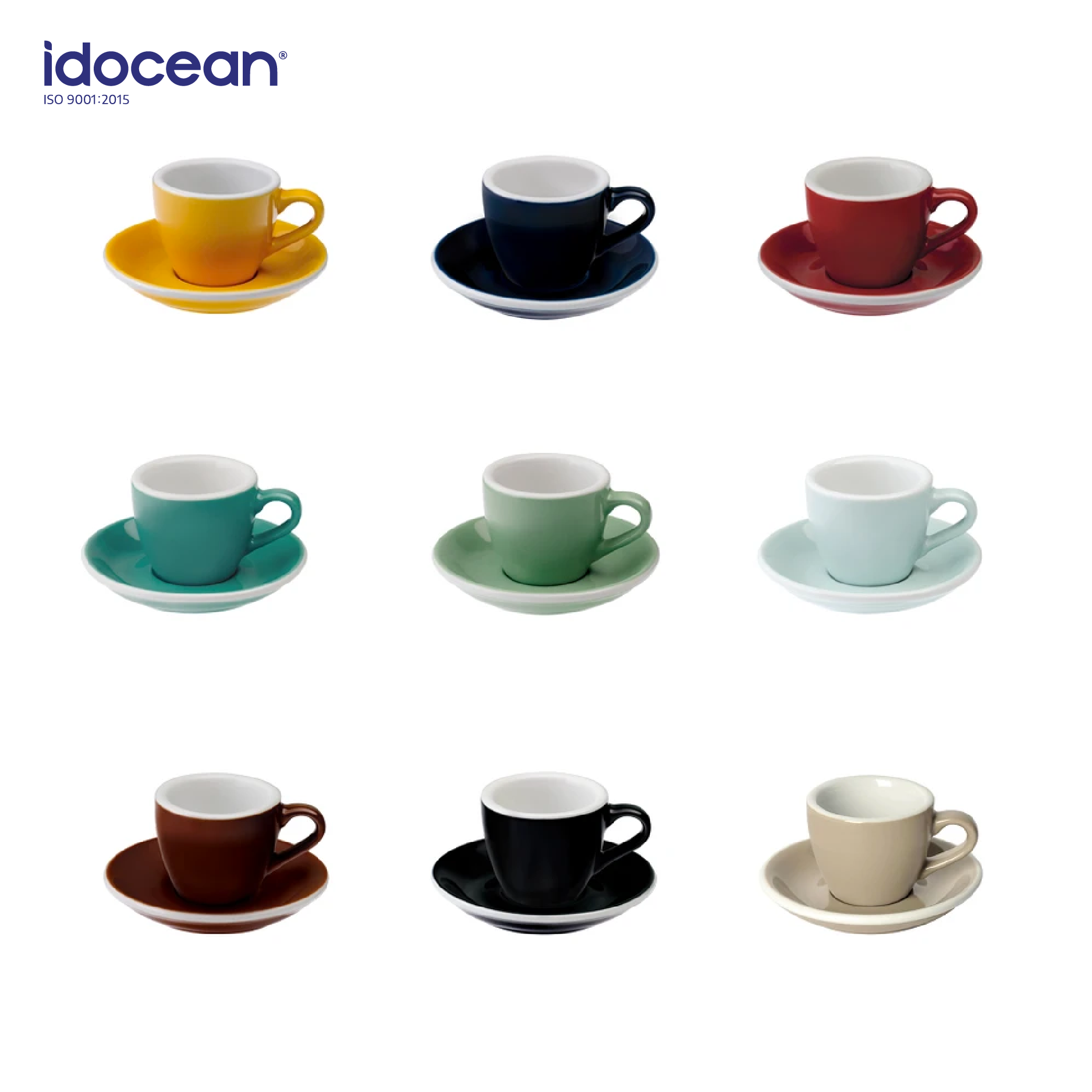 Ly Cà Phê Egg 150ml Espresso Cup & Saucer (Màu Cơ Bản) - Loveramics