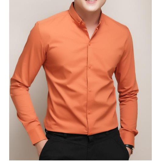 [HCM]Áo sơ mi nam dài tay màu cà rốt