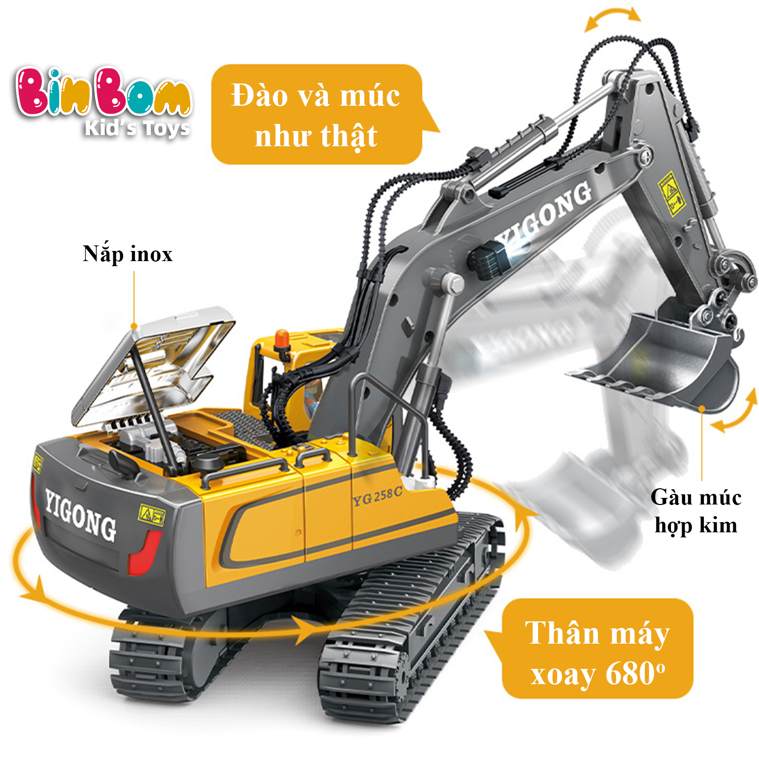 Bộ 3 xe công trình điều khiển