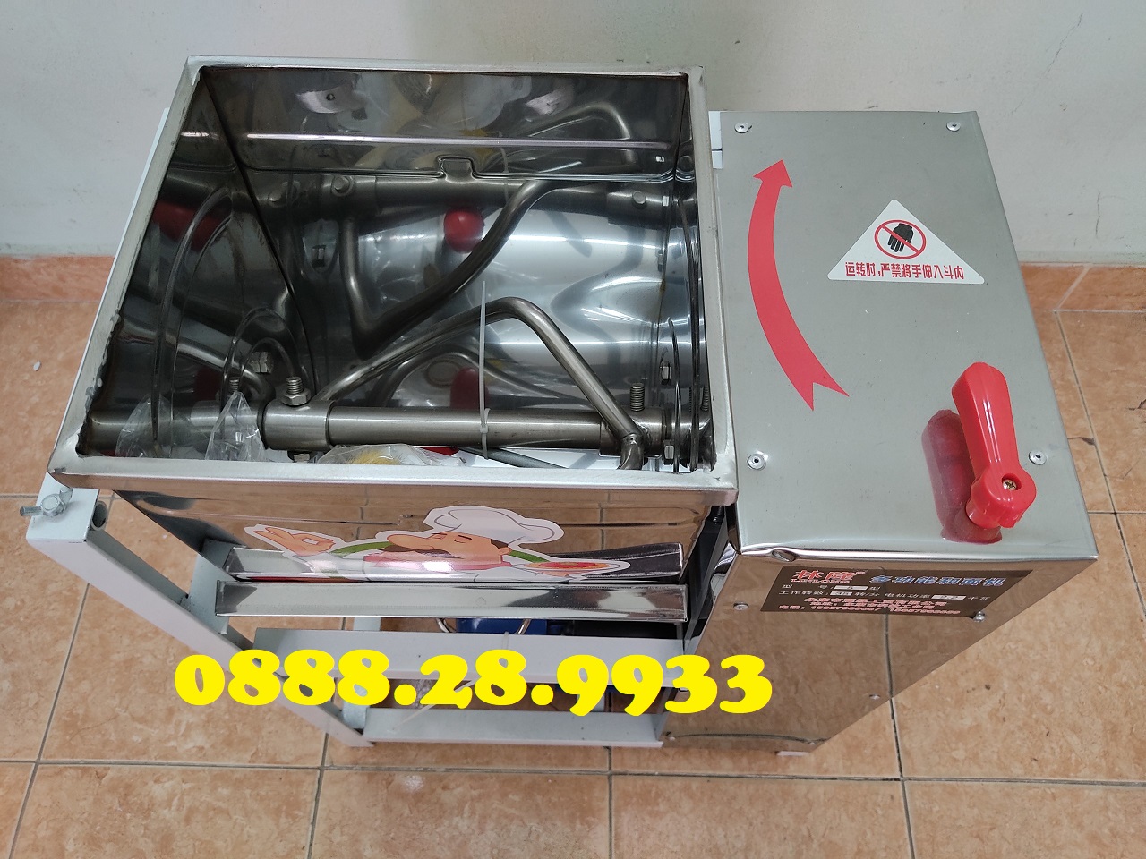 Máy trôn bột năm ngang giá rẻ
