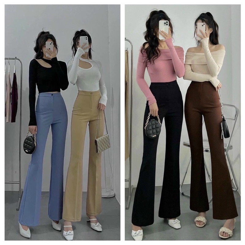 Quần ống loe dáng dài mẫu mới hot hit nhất năm