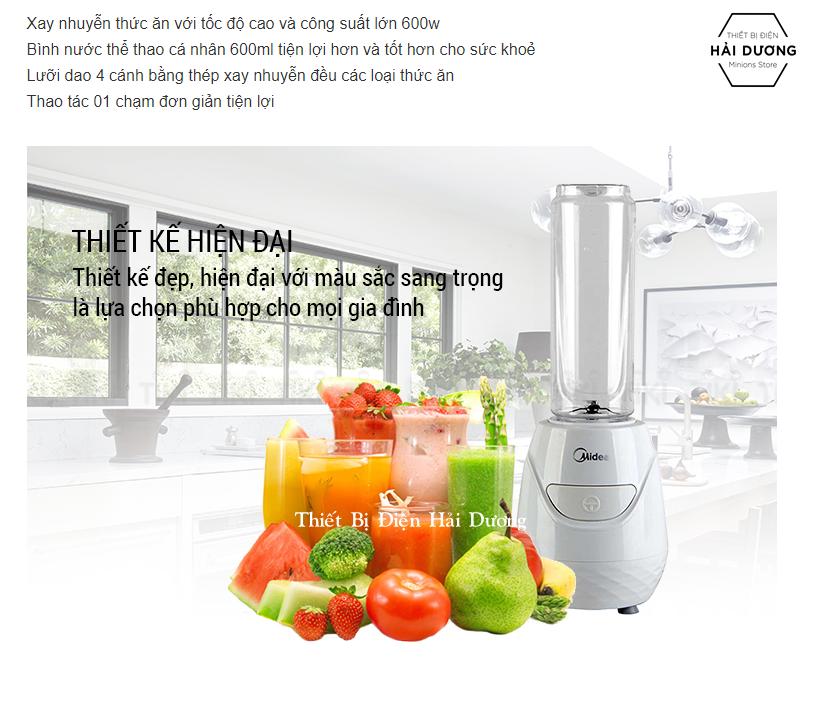 Máy xay sinh tố cầm tay Midea MJ-BP60 ( Bảo hành 1 năm) ( Màu Random )