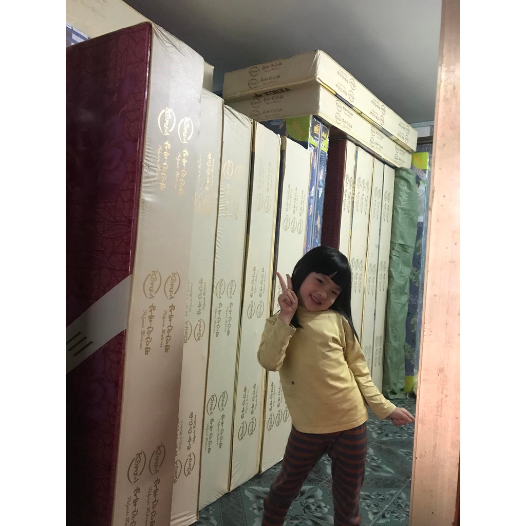 Nệm gấp 3 korea 1m2x2m,1m2x1m9 đệm bông ép