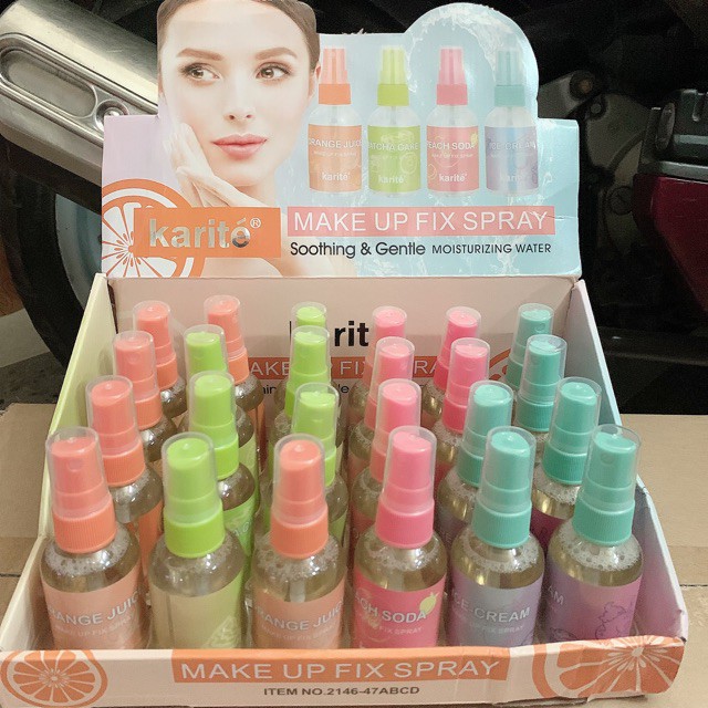 Xịt Khoáng Khóa Nền Trang Điểm Karite 65ml
