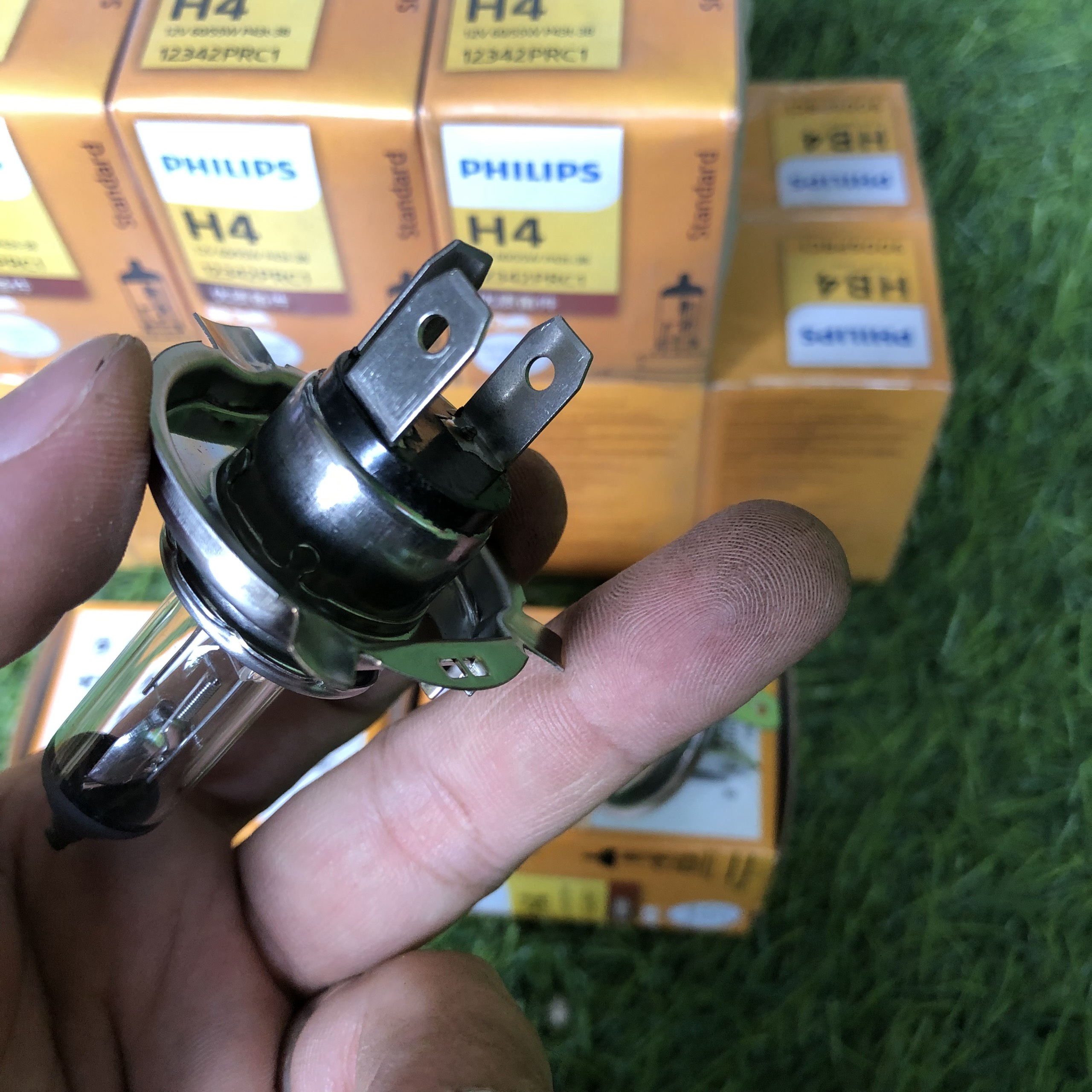 BÓNG ĐÈN PHA COS Ô TÔ CHÂN H4 12V