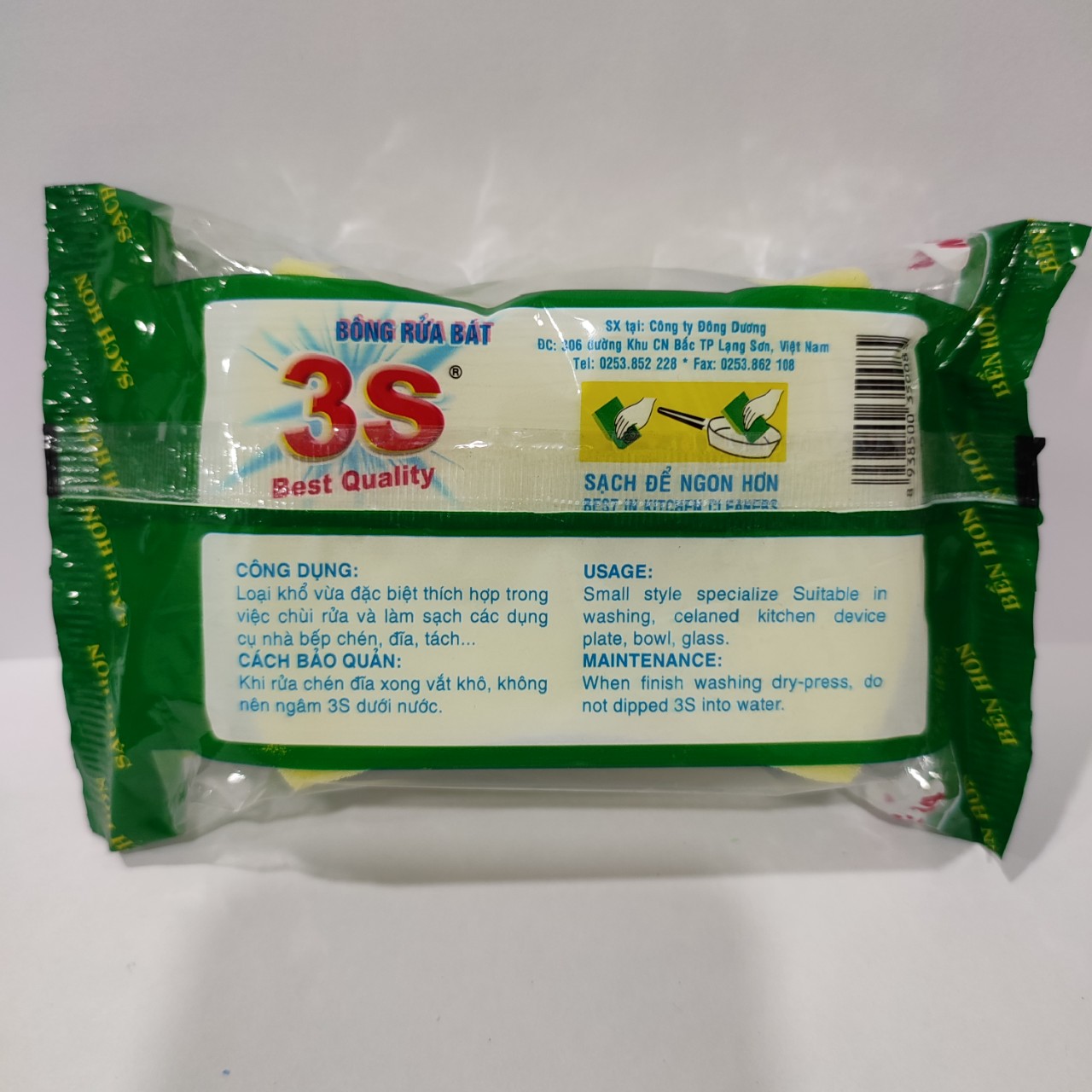 Combo 2 miếng rửa chén bát 2 mặt siêu sạch 3S