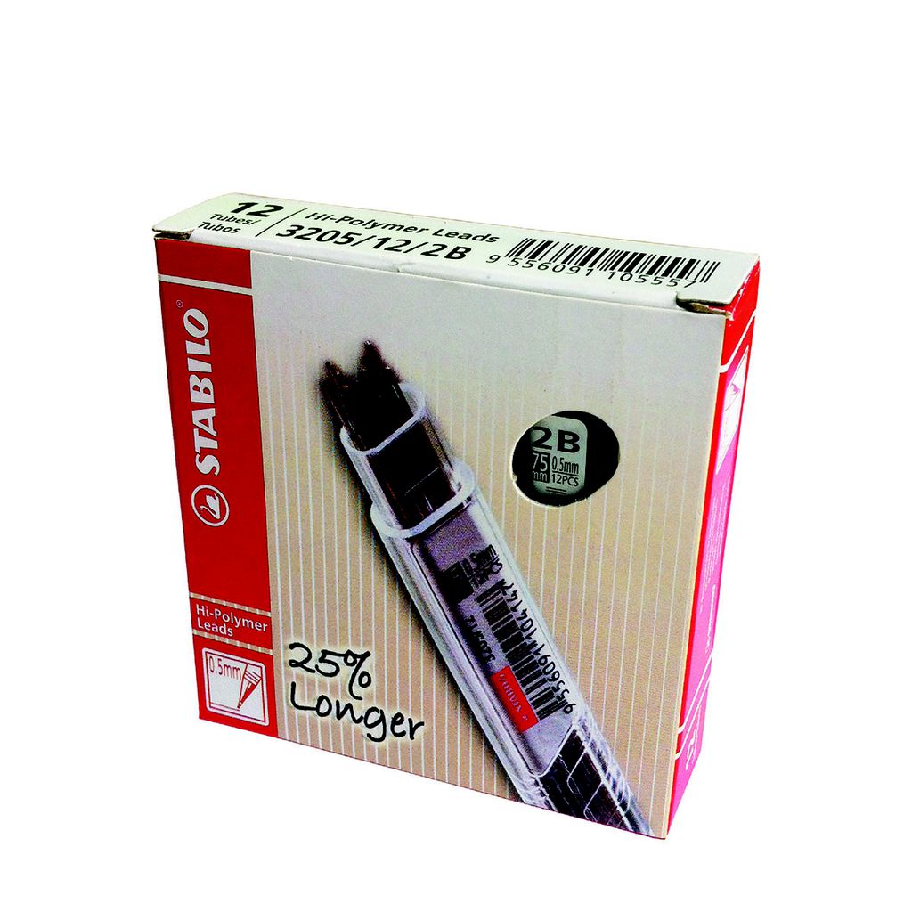 Ruột Chì STABILO 2B 0.5mm PC3205R12-2B (12 Ruột/Tuýp)