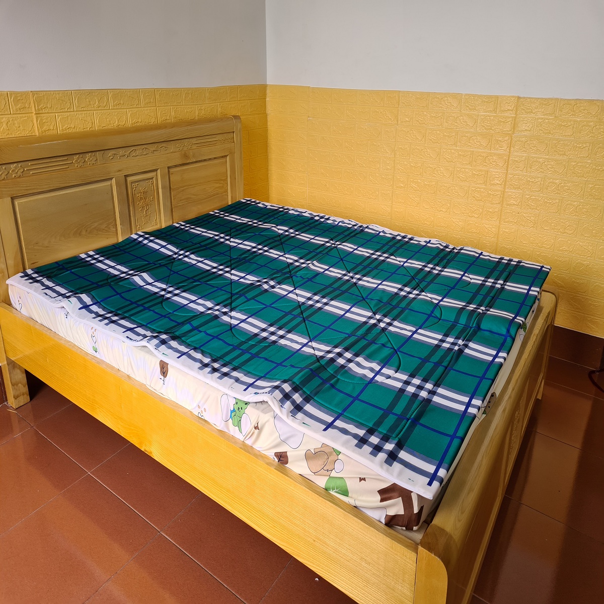 NỆM MOUSSE GẤP GỌN 1m6x2m - 2 MẶT CHẦN THUN LẠNH