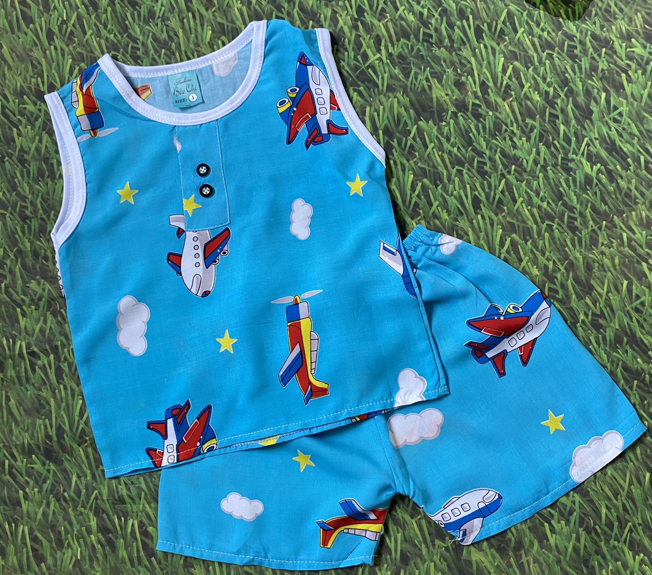 [6kg-12kg] Đồ bộ cho bé trai vải tôn, lanh, tole (sát nách)