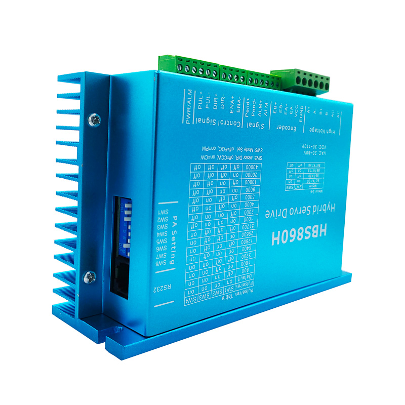 Hbs860h Hybrid bước servo Drive với RS232 Port Trình điều khiển động cơ servo vòng khép kín