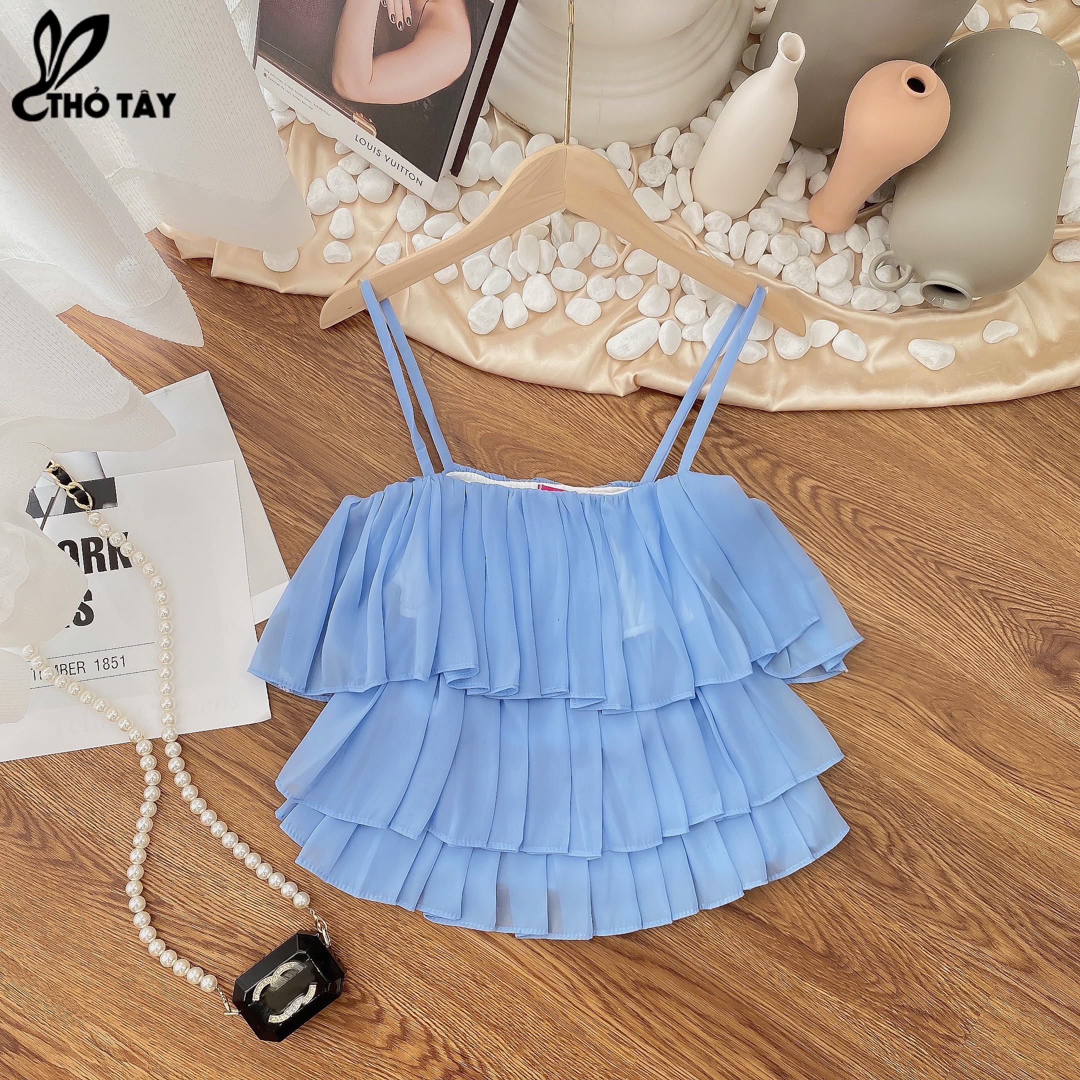 Áo Kiểu Nữ Dây Phối Tầng - THỎ TÂY A169Cx185