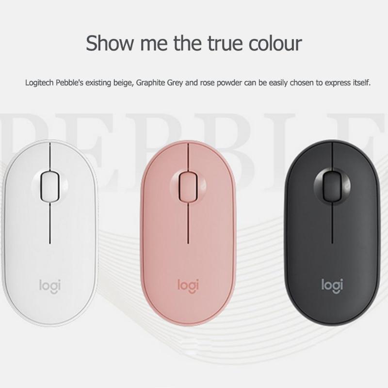 Logitech Pebble M350 Chuột Không Dây Quietest Nhỏ Ánh Sáng Bluetooth Công Nghệ Năng Lượng Thấp Im Lặng Chuột 1000DPI Dòng Bạn Bè Hợp Tác