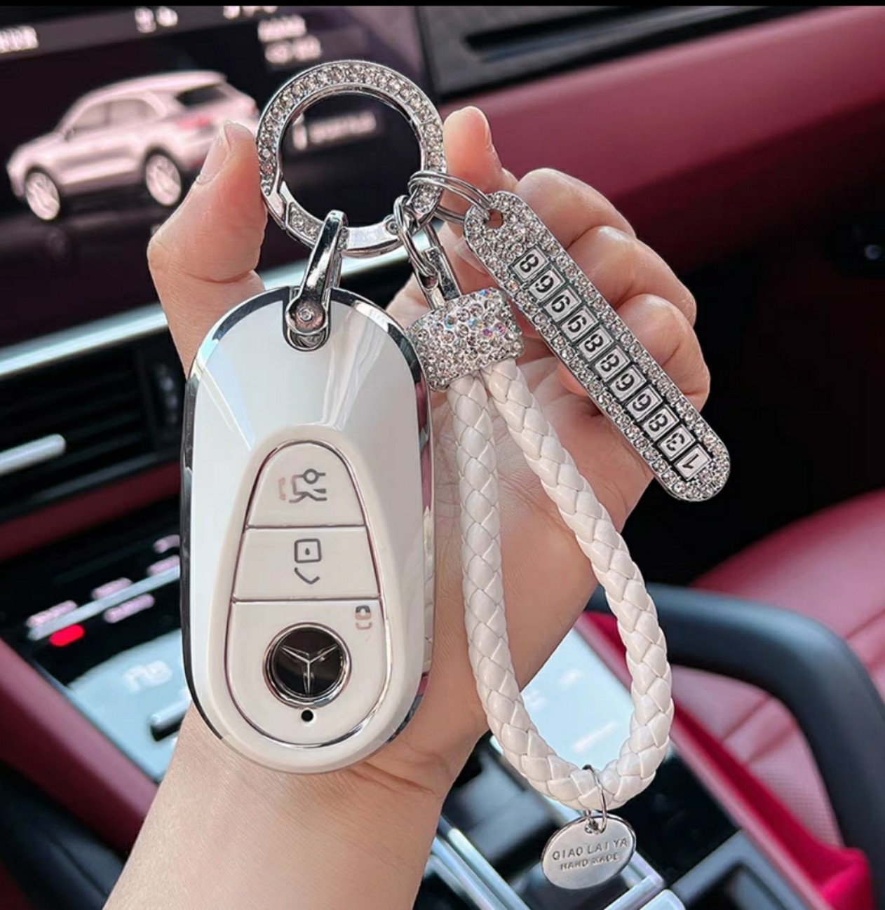 Móc Khoá Kèm Bảng Số Điện Thoại Chống Thất Lạc