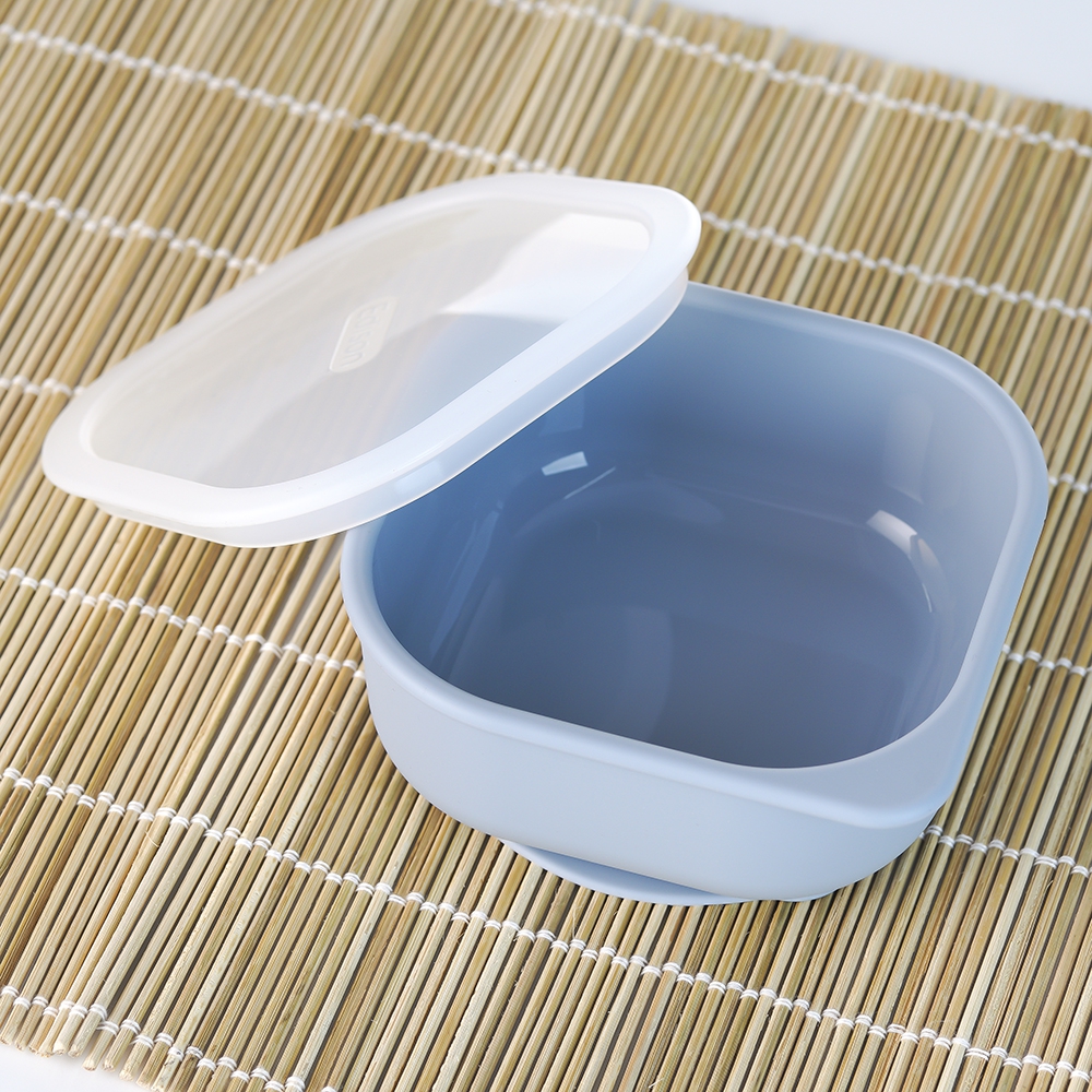 Chén ăn dặm silicone chống trượt Edison (Xanh)