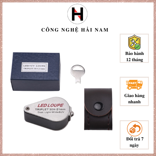 Kính lúp 30x cầm tay dạng móc khóa cao cấp hn-7802