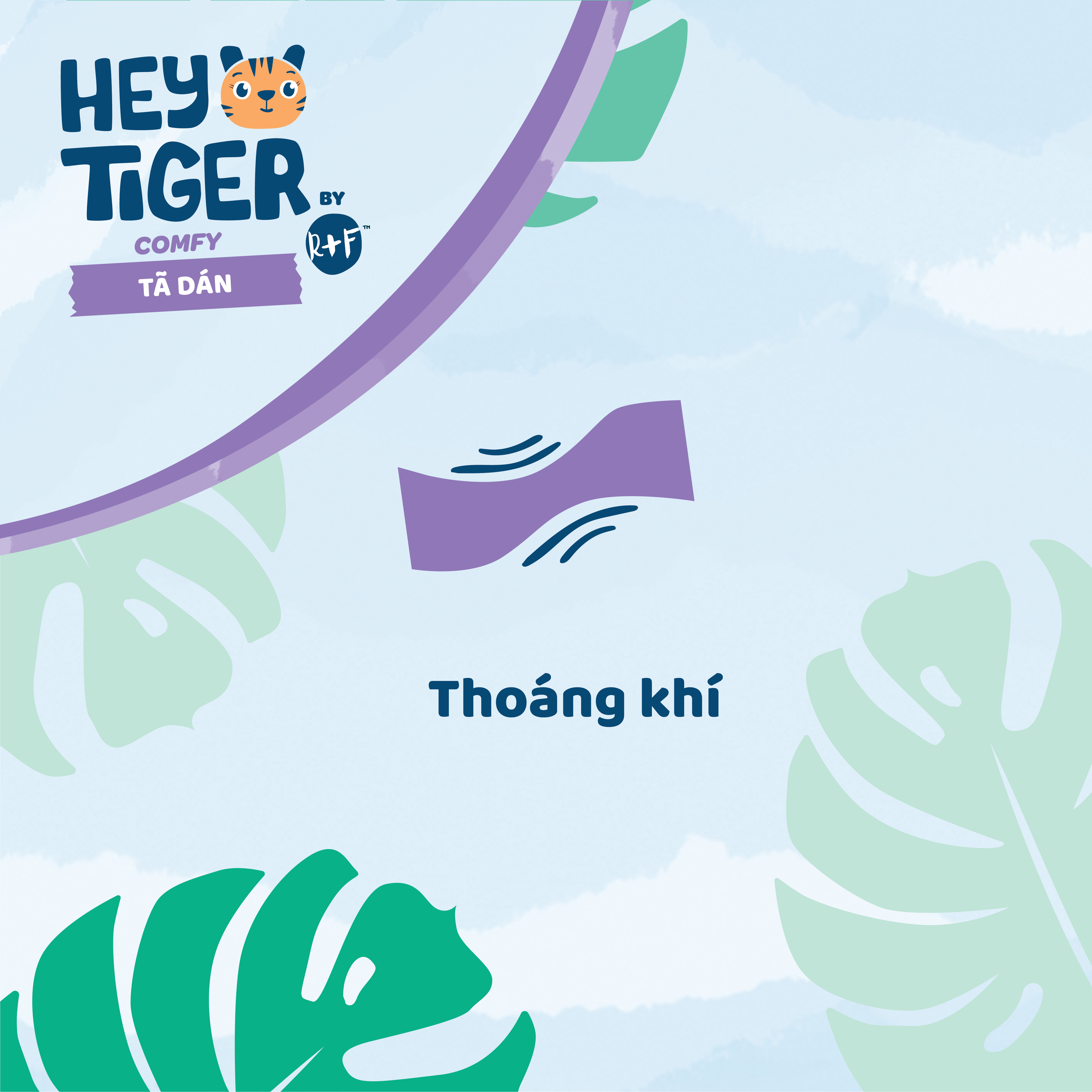 Diaper stickers Hey Tiger size m 64 pieces (baby from 6 - 11 kg)