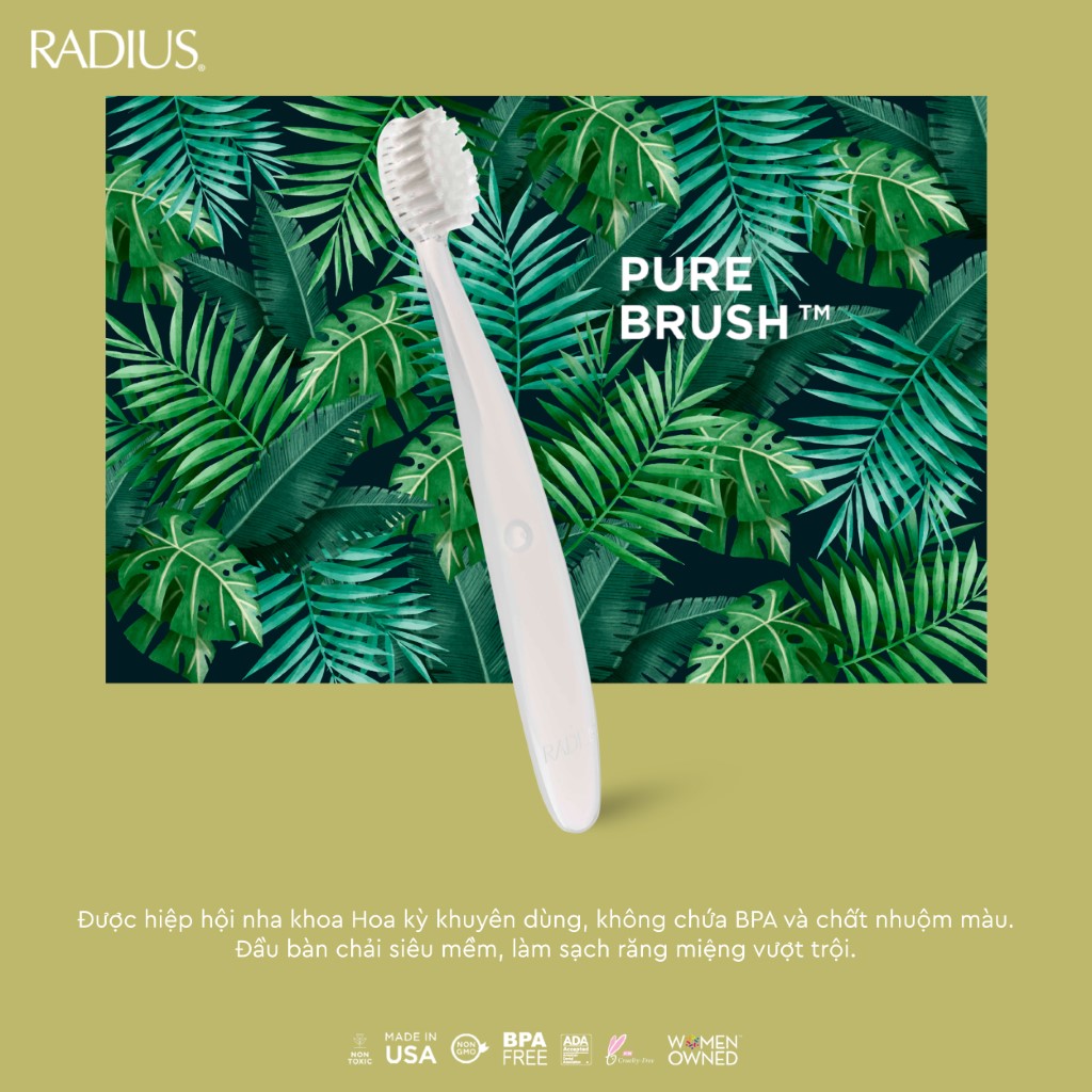 - Bàn Chải đánh răng Siêu Mềm Radius (Pure Brush) - Cho Bé từ 6 tháng tuổi