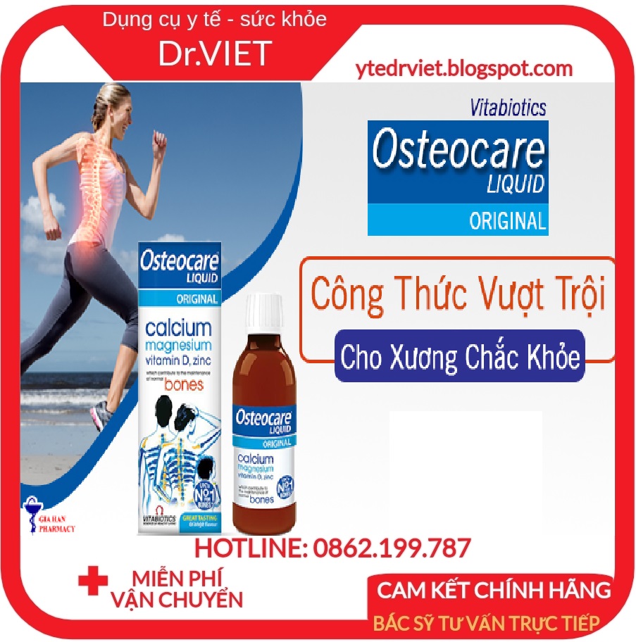 [HCM]Canxi nước Osteocare Liquid 200ml của Anh- Bổ sung canxi chống còi xương thấp còi ở trẻ em trên 3 tuổi Giúp xương chắc khỏe phòng ngừa các bệnh về xương khớp đối với người cao tuổi bổ sung canxi cho phụ nữ mang thai
