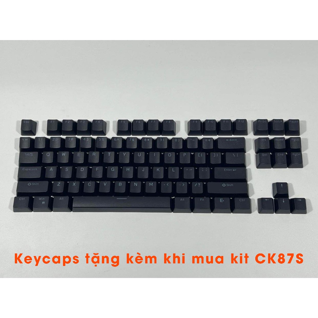 Kit bàn phím cơ custom Fuhlen CK87S (hotswap XUÔI, sandwich mount, RGB)
