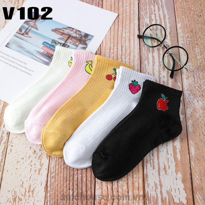Combo 3 đôi vớ cổ trung họa tiết (nhiều mẫu)
