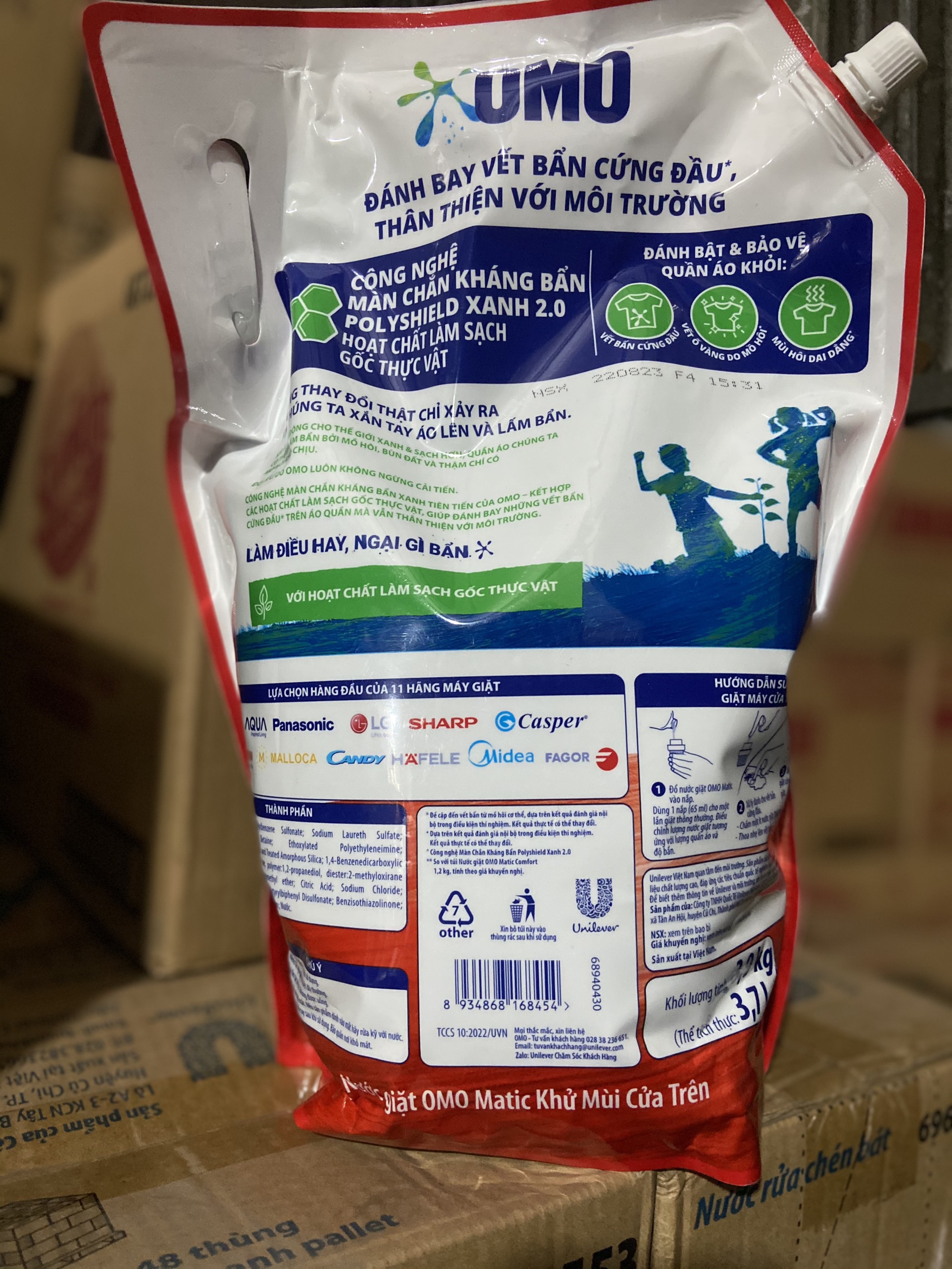 Nước Giặt Omo Cửa Trên 3.9kg (túi)