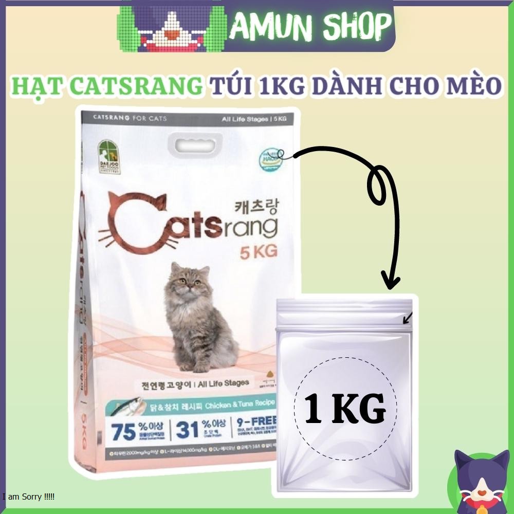 Thức ăn hạt CATSRANG cho mèo mọi lứa tuổi TÚI 1KG