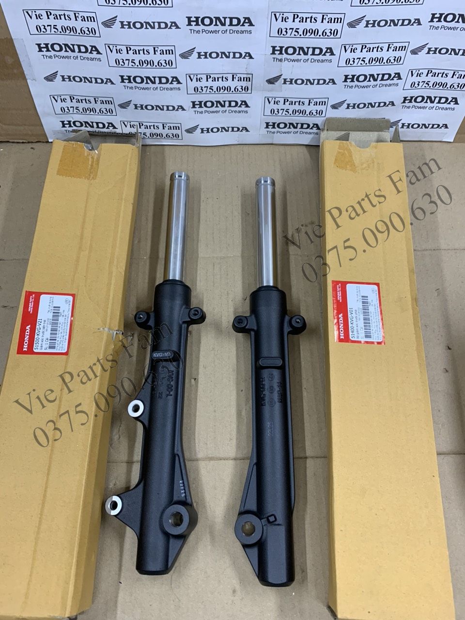 Đôi giảm xóc trước phải+trái air blade 110 từ 2009 đến 2011, hàng din honda mới 100%