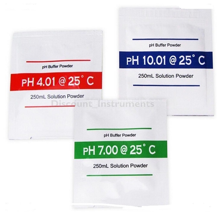 Bộ 3 Gói bột hiệu chỉnh độ PH, Bột chuẩn PH, bột căn chỉnh PH