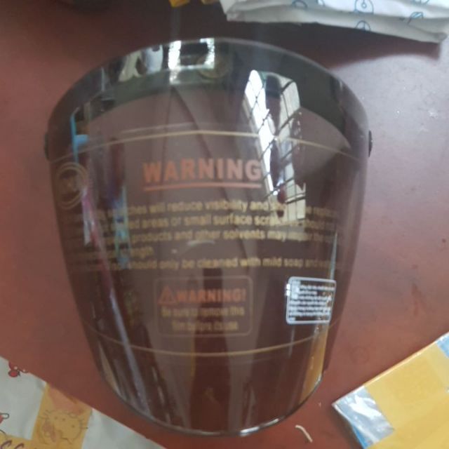 [HCM]Kính Flat tráng gương khóigắn nón 3/4