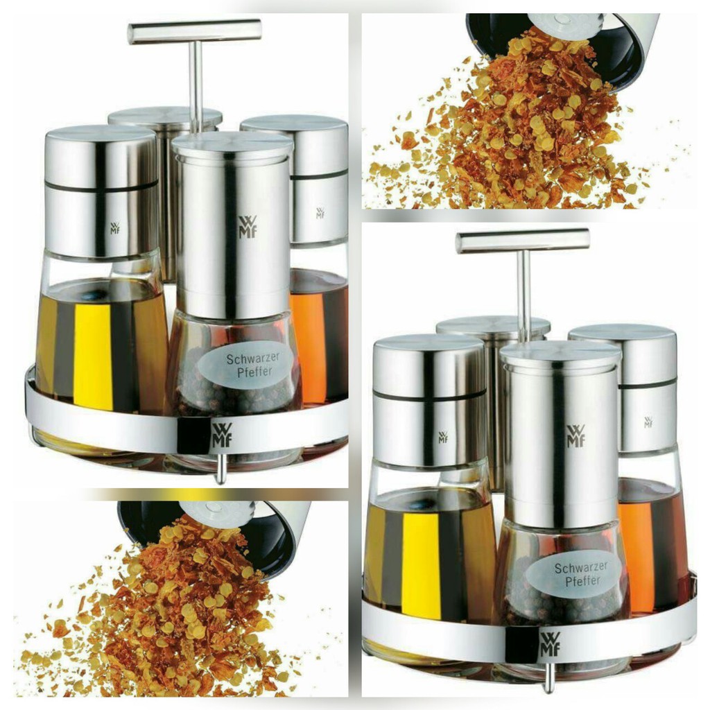 Set đựng xay muối, tiêu, dầu mắm WMF Deluxe
