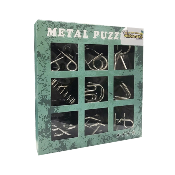Bộ 9 món đồ chơi trí tuệ giải đố metal puzzle 3009a