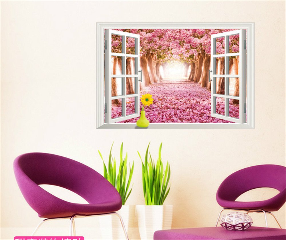 [HCM]DECAL DÁN TƯỜNG CỐI XAY GIÓ VÀ CỬA SỔ ANH ĐÀO