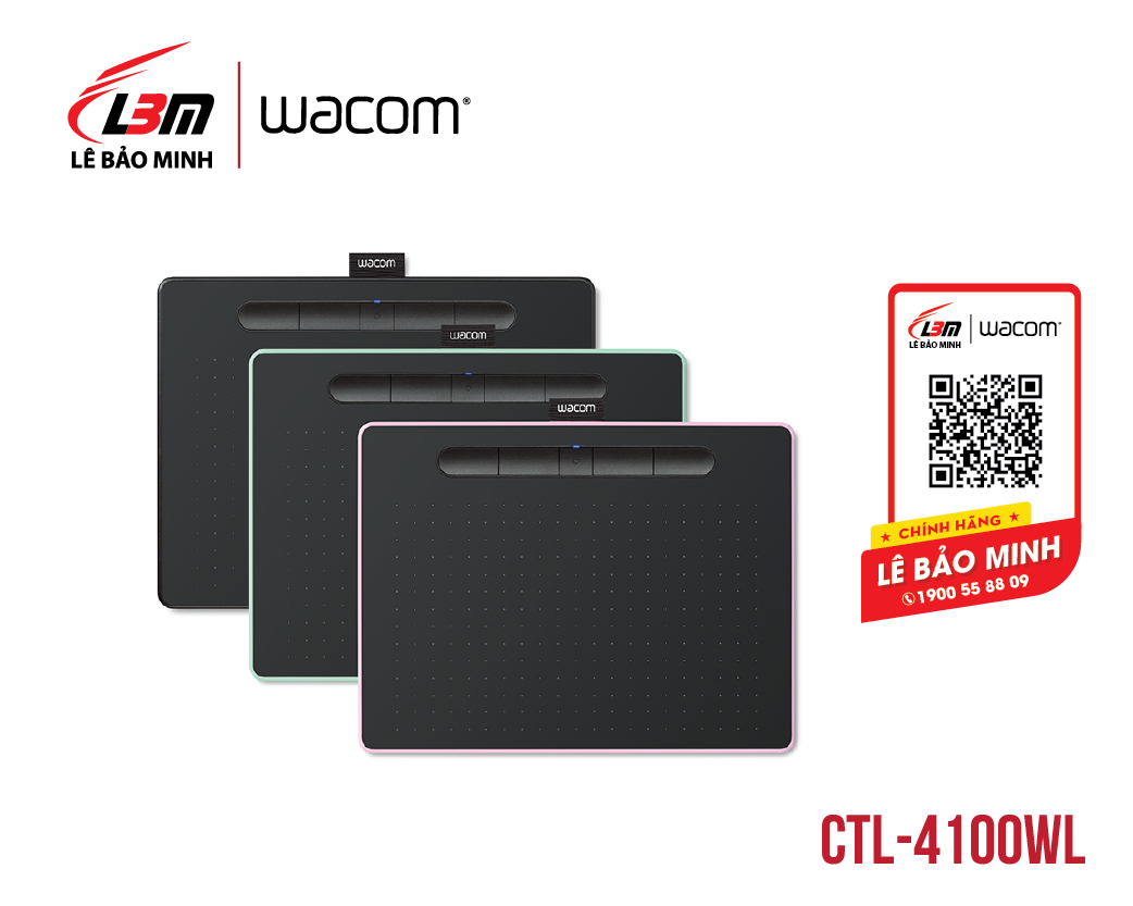BẢNG VẼ ĐIỆN TỬ HIỆU WACOM INTUOS S, BLACK CTL-4100 -đen