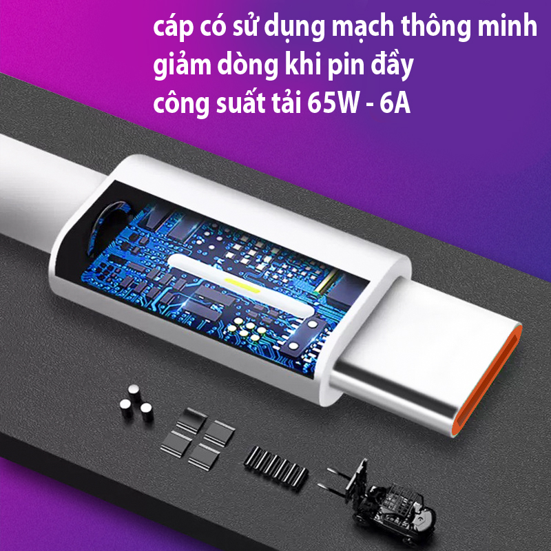 Cáp Super VOOC 65W - Type C (lõi vàng)