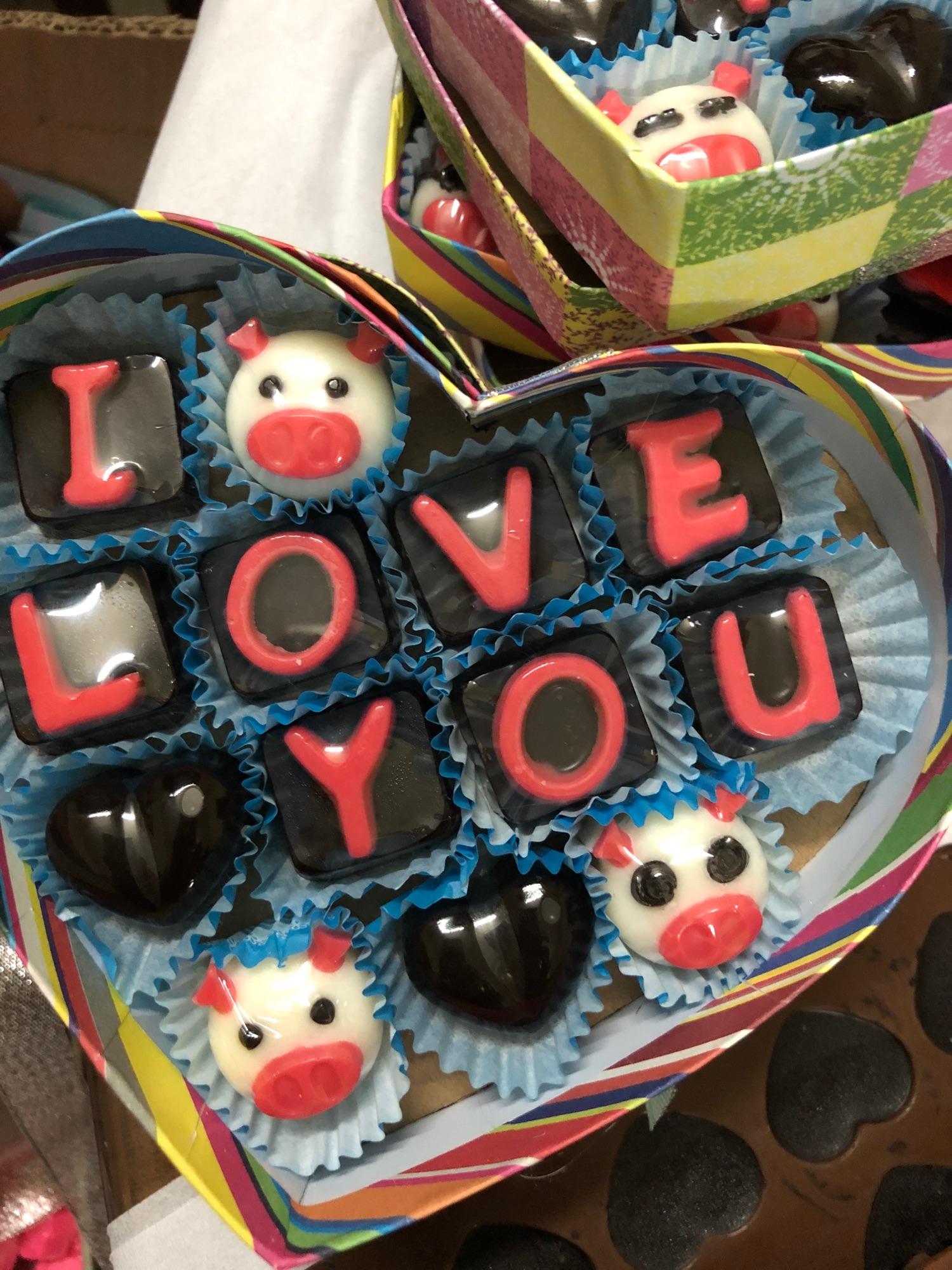 Socola valentine - mẫu I LOVE YOU