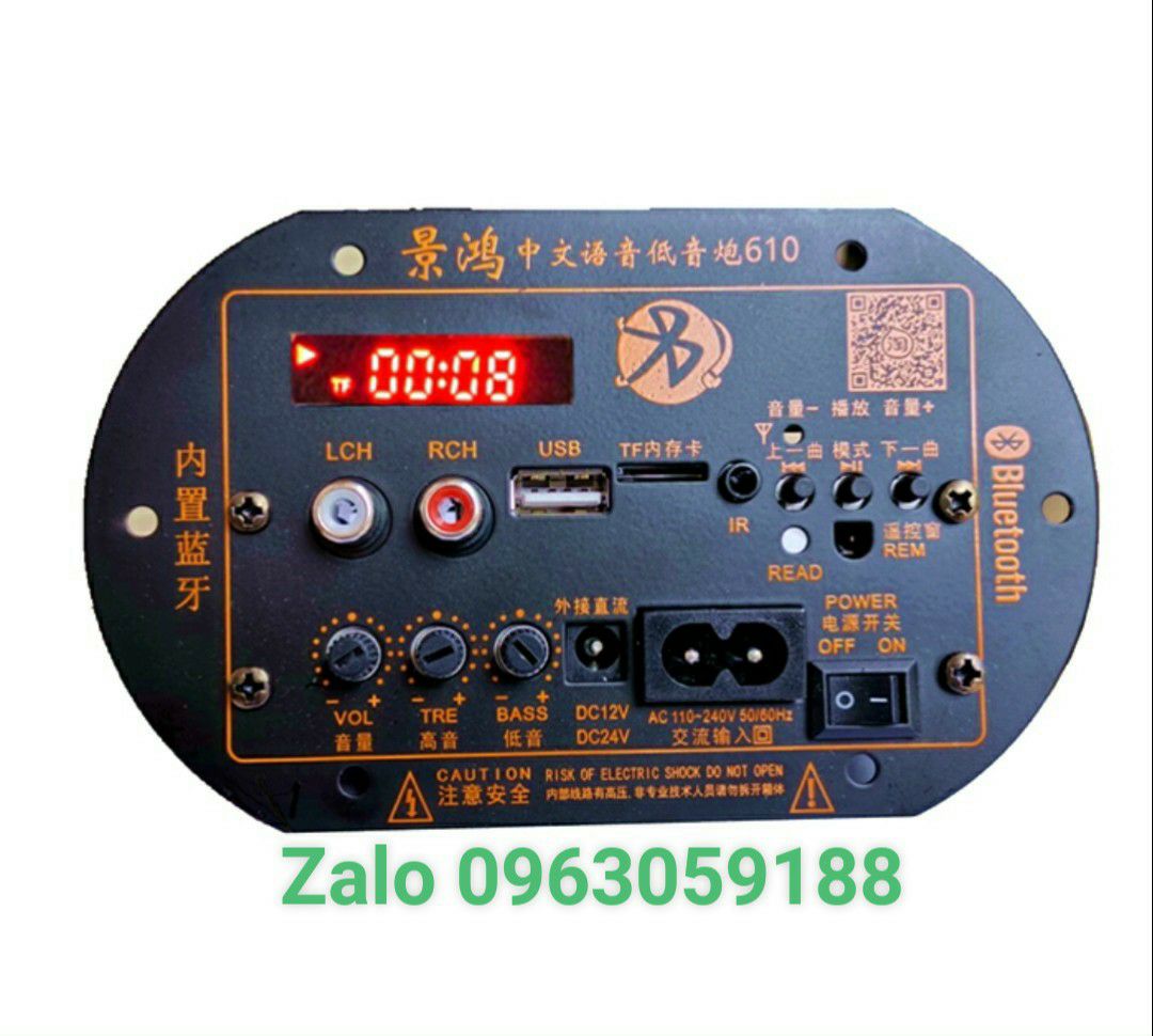 MẠCH LOA KÉO- LOA CROWN CÓ BLUETOOTH HIỆN THỊ SỐ