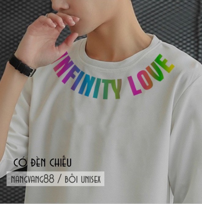 🌿 siêu phẩm cực ngầu 🌿áo thun unisex chữ luôn vui tươi phản quang nam nữ tay lỡ hai màu trắng đen siêu chất f43