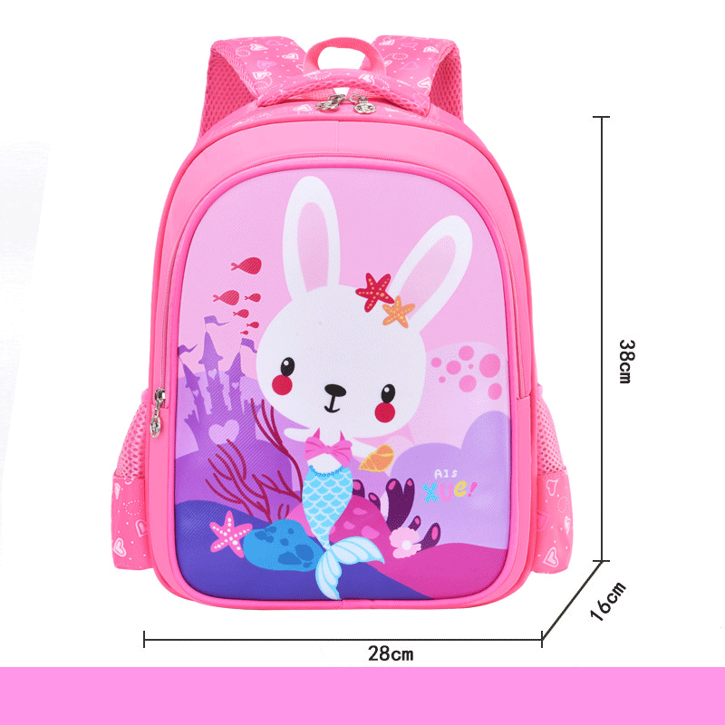 [ĐẠI HẠ GIÁ- CÓ MÃ GIẢM 15K] Balo bé trai bé gái tiểu học cấp 1 hình công chúa thỏ khủng long, người nhện dễ thương chống thấm nước, túi trẻ em lớp lá