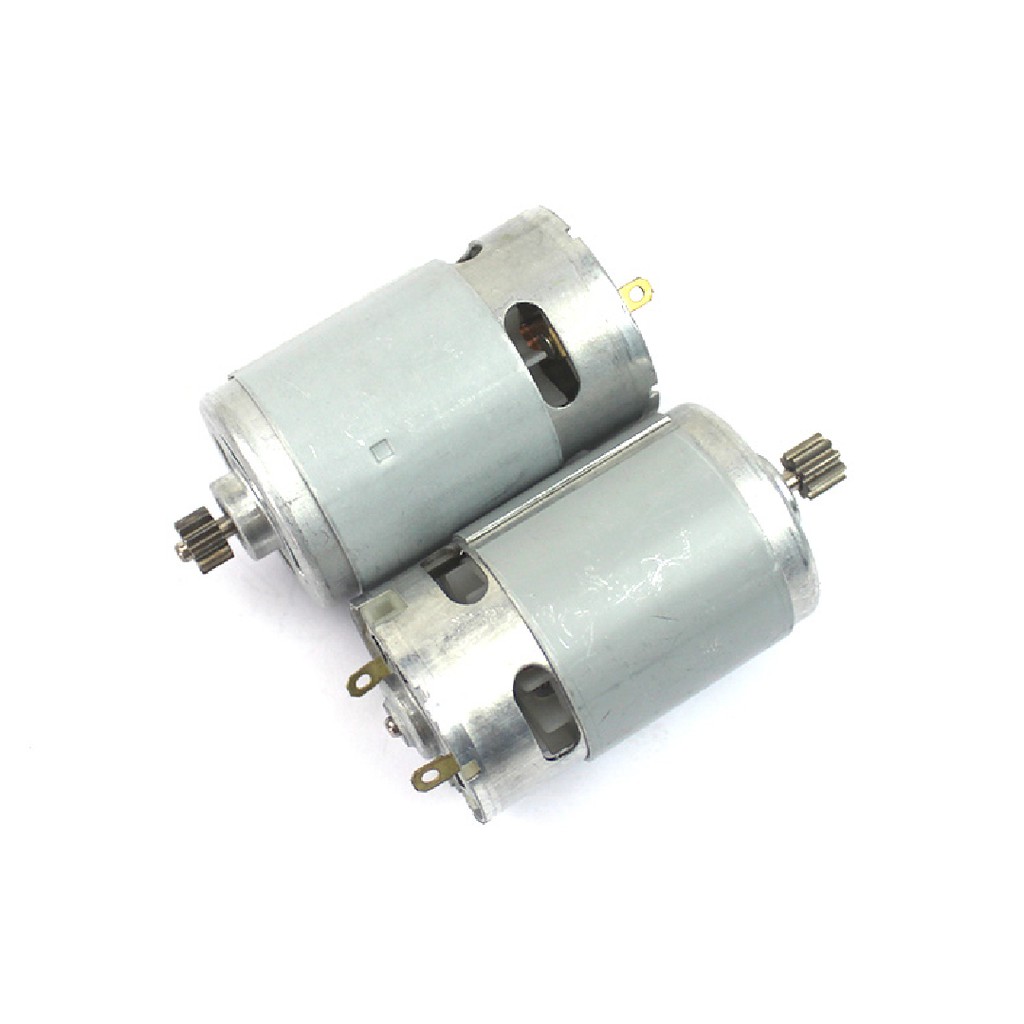 Motor 550 công suất cao có sẵn bánh chuyên cho máy pin 12V - 16.8V - 21V