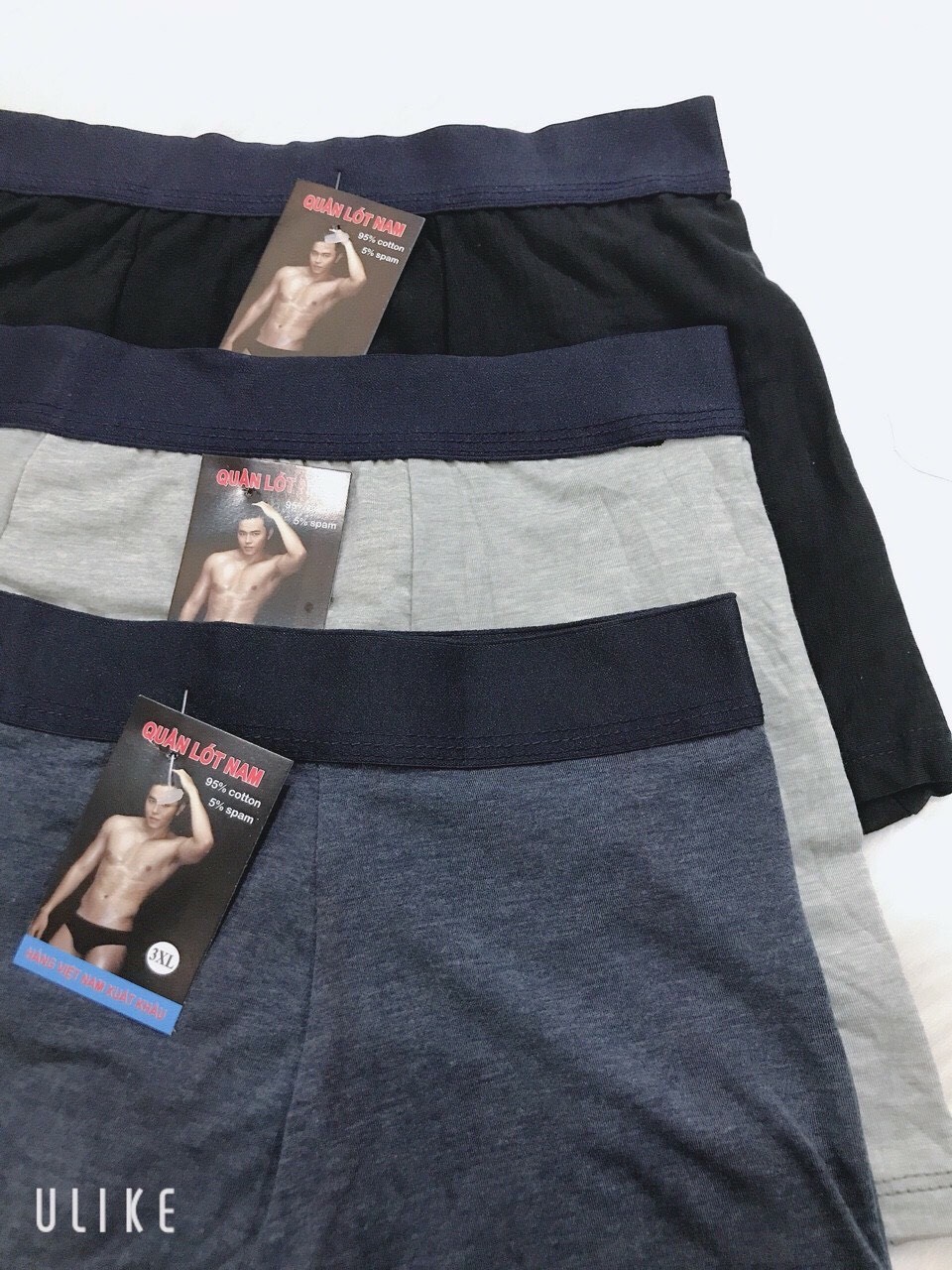3 quần lót nam đùi  boxer