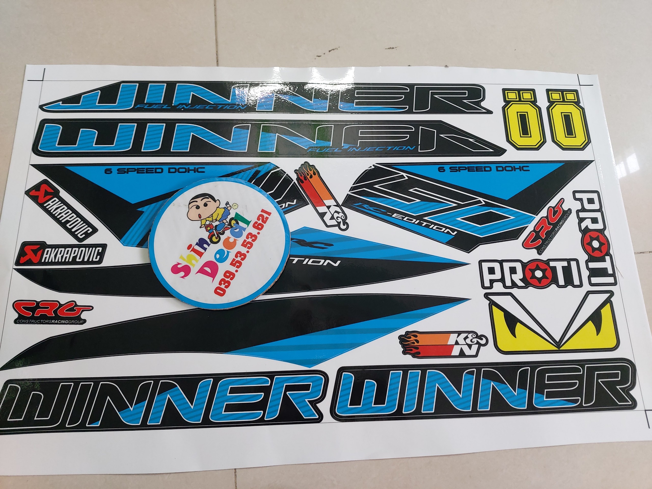 Tem xe winner mẫu mới 2020