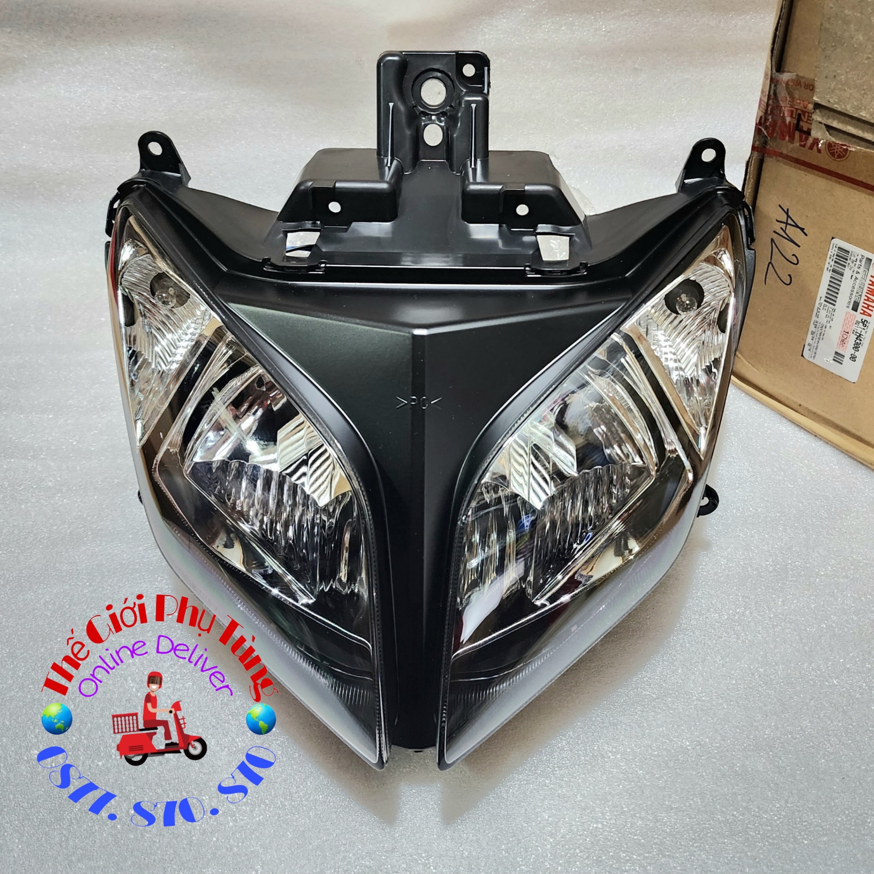Đèn pha, chóa đèn trước nouvo 4, lx zin yamaha vn - 5p1-h4300-00