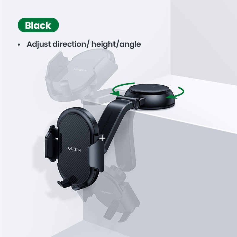 UGREEN Car Phone Mount Cellphone Holder for Car Windscreen Mobile Dashboard Mount Gravity Suction Cup Sticky Cradle Long Arm Clamp Stand