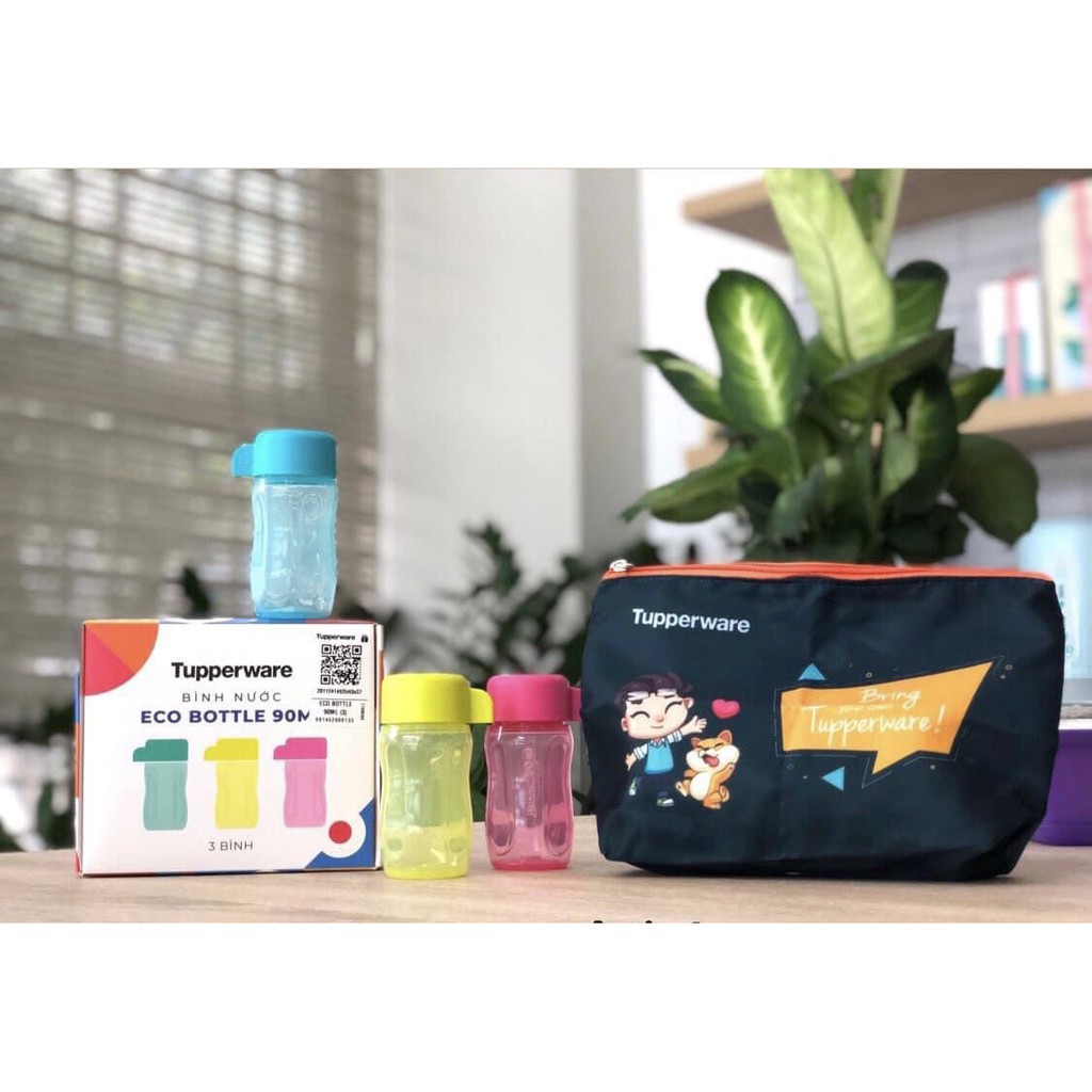 BỘ BÌNH NƯỚC ECO BOTTLE 90ML (3) TUPPERWARE CHÍNH HÃNG